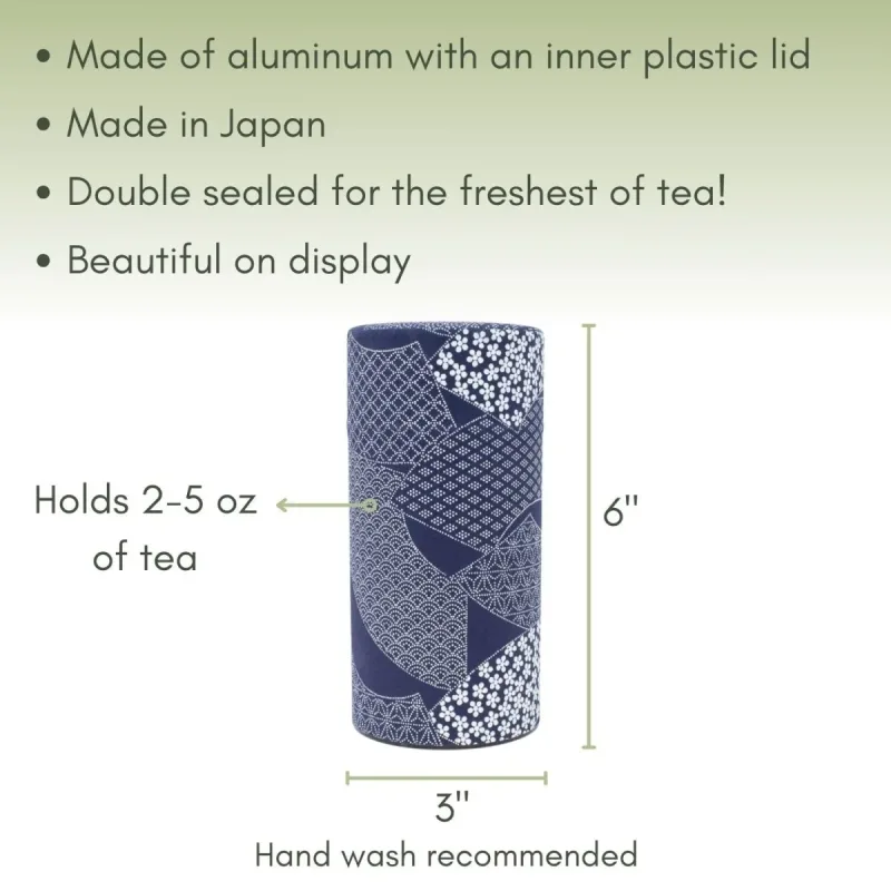 Japanese Tea Canister - Blue