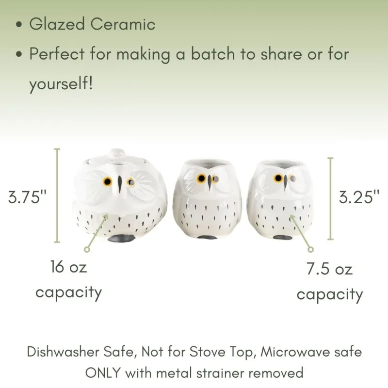 Owl's Brew Ceramic Tea Set
