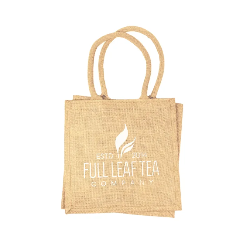 Signature Burlap Tote Bag