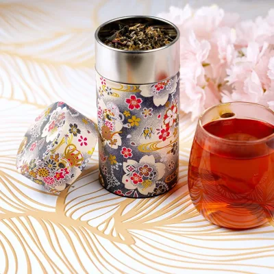 Japanese Tea Canister - Japanese Floral