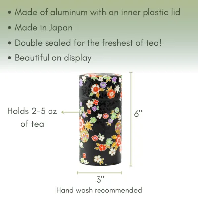 Japanese Tea Canister - Ornamental Bloom