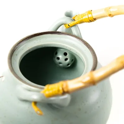 Jade Blossom Ceramic Tea Set