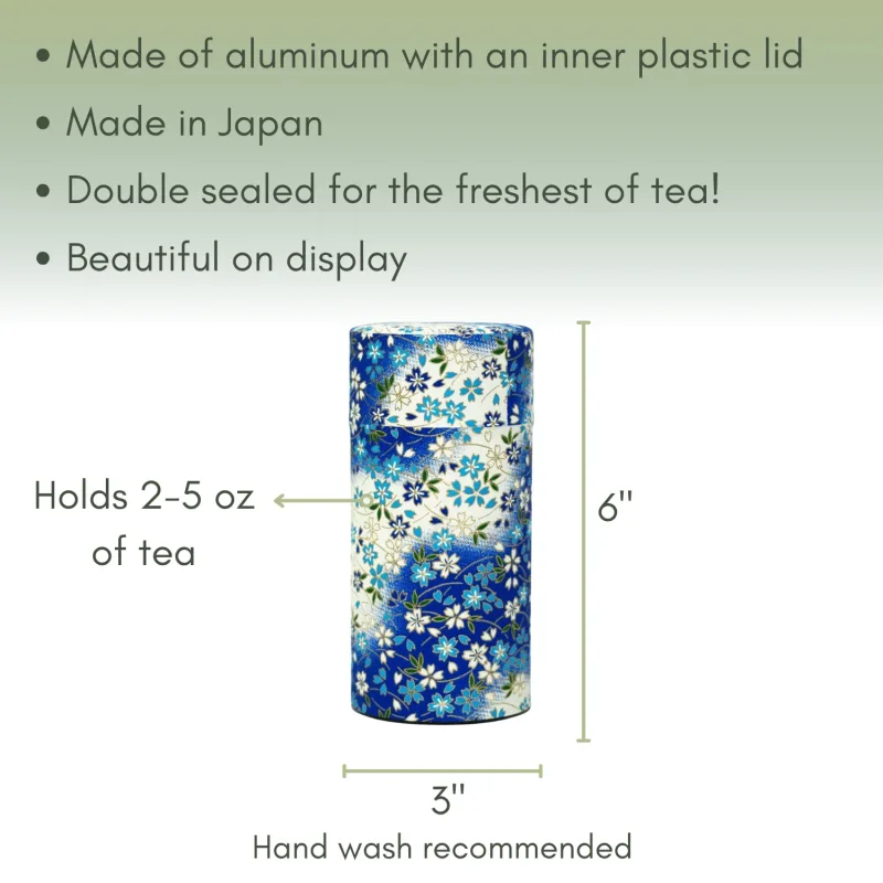 Japanese Tea Canister - Flowers