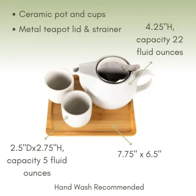 Set de té de cerámica mate (varios colores)