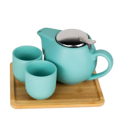 Set de té de cerámica mate (varios colores)