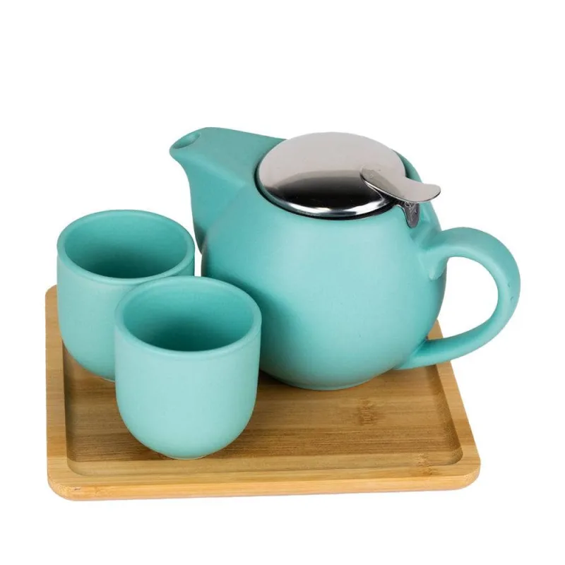 Set de té de cerámica mate (varios colores)